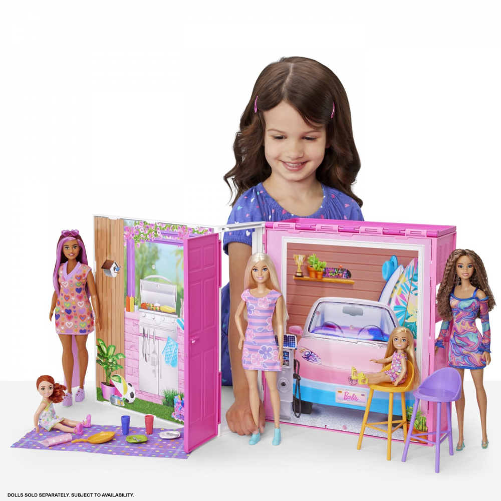 Barbie Casa De Papusi Barbie Cu 4 Zone Pliabila [3]