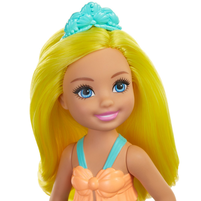 Barbie Dreamtopia Papusa Chelsea Sirena Galbenă  [3]