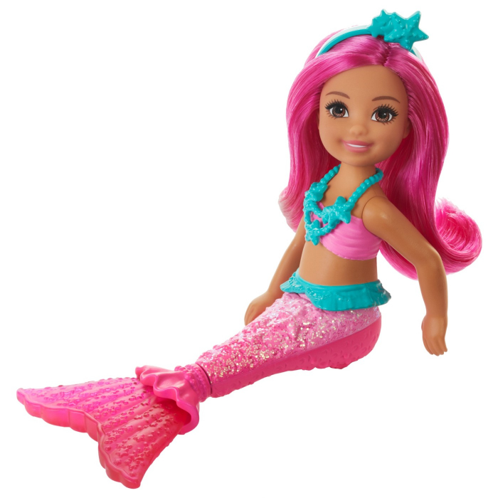 Barbie dreamtopia papusa chelsea sirena roz [5]