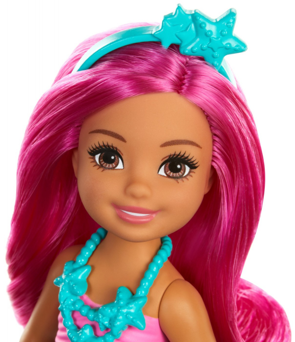Barbie dreamtopia papusa chelsea sirena roz [3]