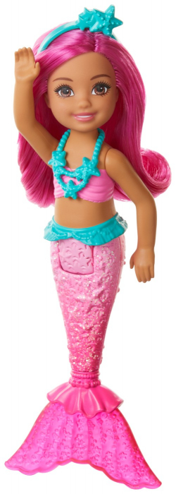 Barbie dreamtopia papusa chelsea sirena roz [2]