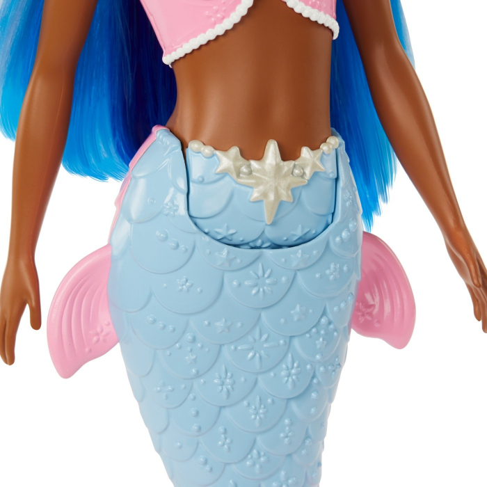 Barbie dreamtopia papusa sirena cu par albastru si coada albastra [5]