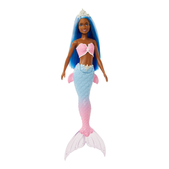Barbie dreamtopia papusa sirena cu par albastru si coada albastra [2]