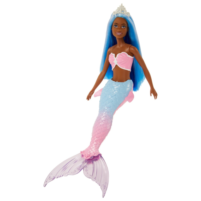 Barbie dreamtopia papusa sirena cu par albastru si coada albastra [6]