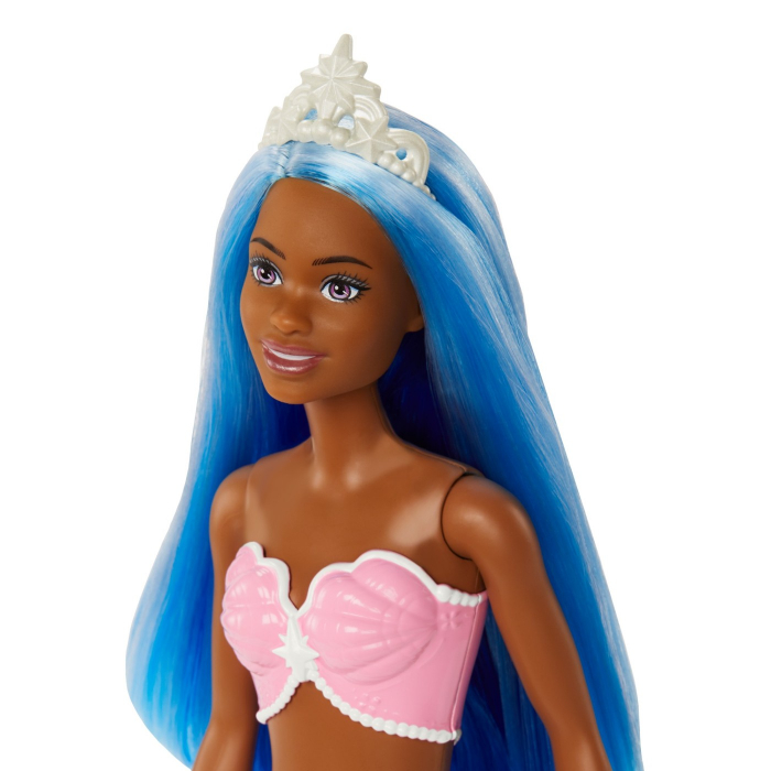 Barbie dreamtopia papusa sirena cu par albastru si coada albastra [4]