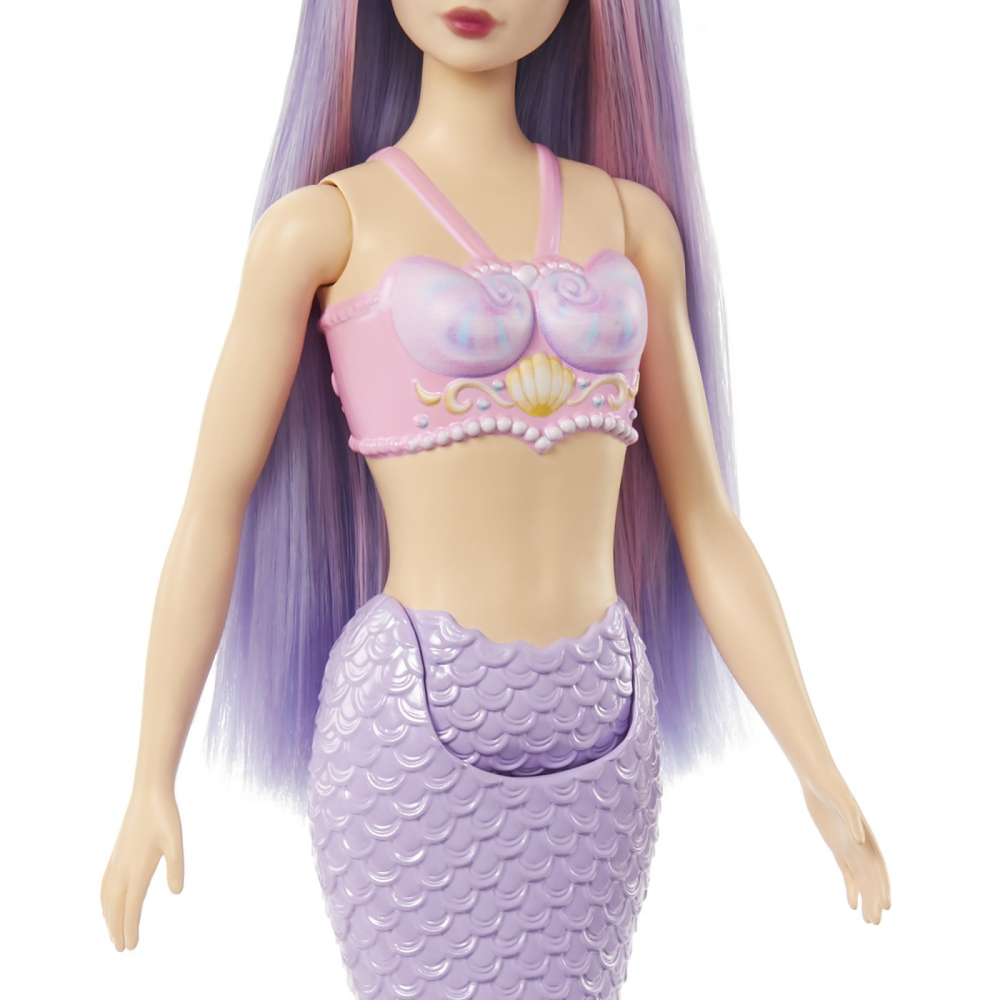 Barbie Dreamtopia Papusa Sirena Cu Par Mov Si Coada Mov [3]