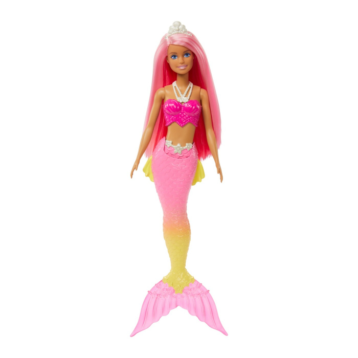 Barbie dreamtopia papusa sirena cu par roz si coada roz [2]
