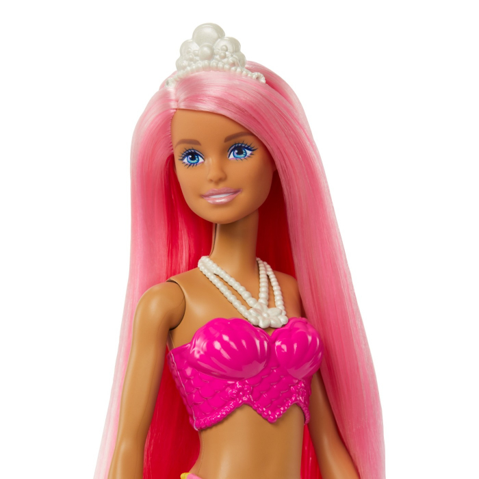 Barbie dreamtopia papusa sirena cu par roz si coada roz [5]