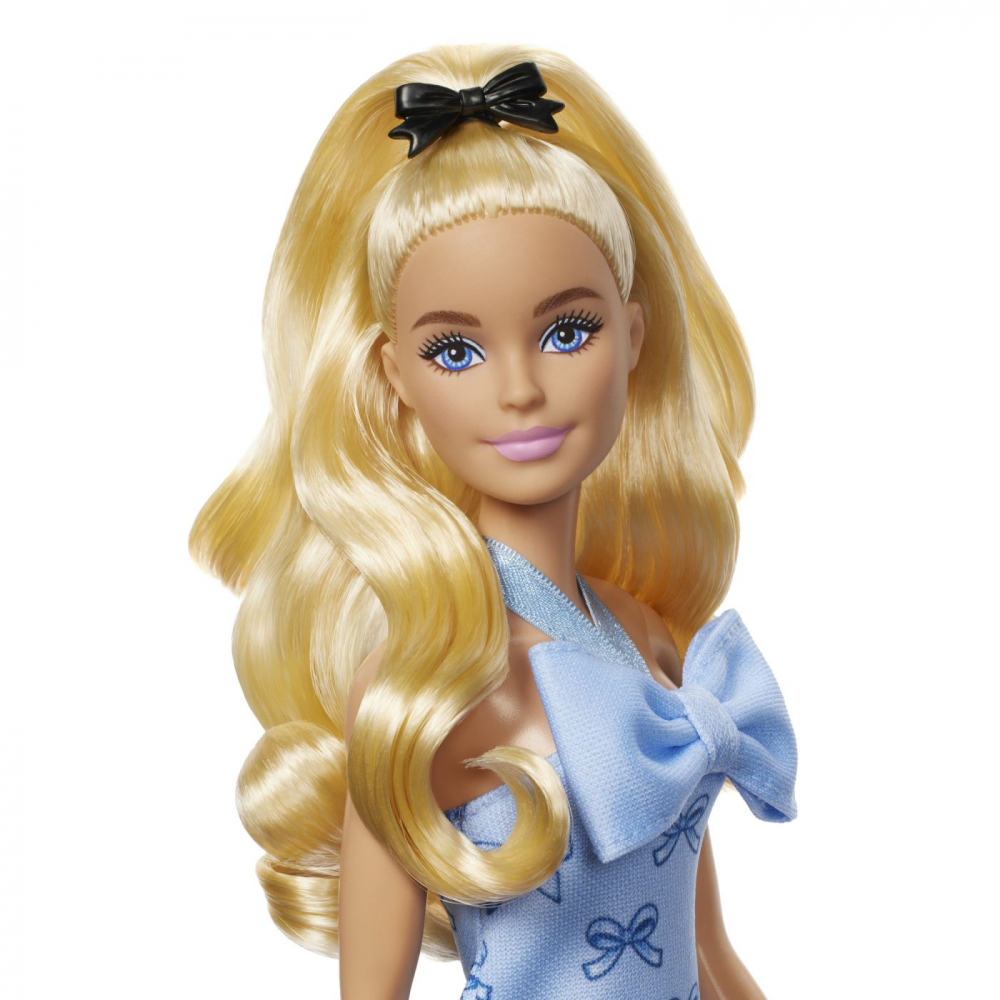 BARBIE FASHIONISTAS PAPUSA BARBIE BLONDA CU ROCHIE ALBASTRA CU FUNDITE [6]