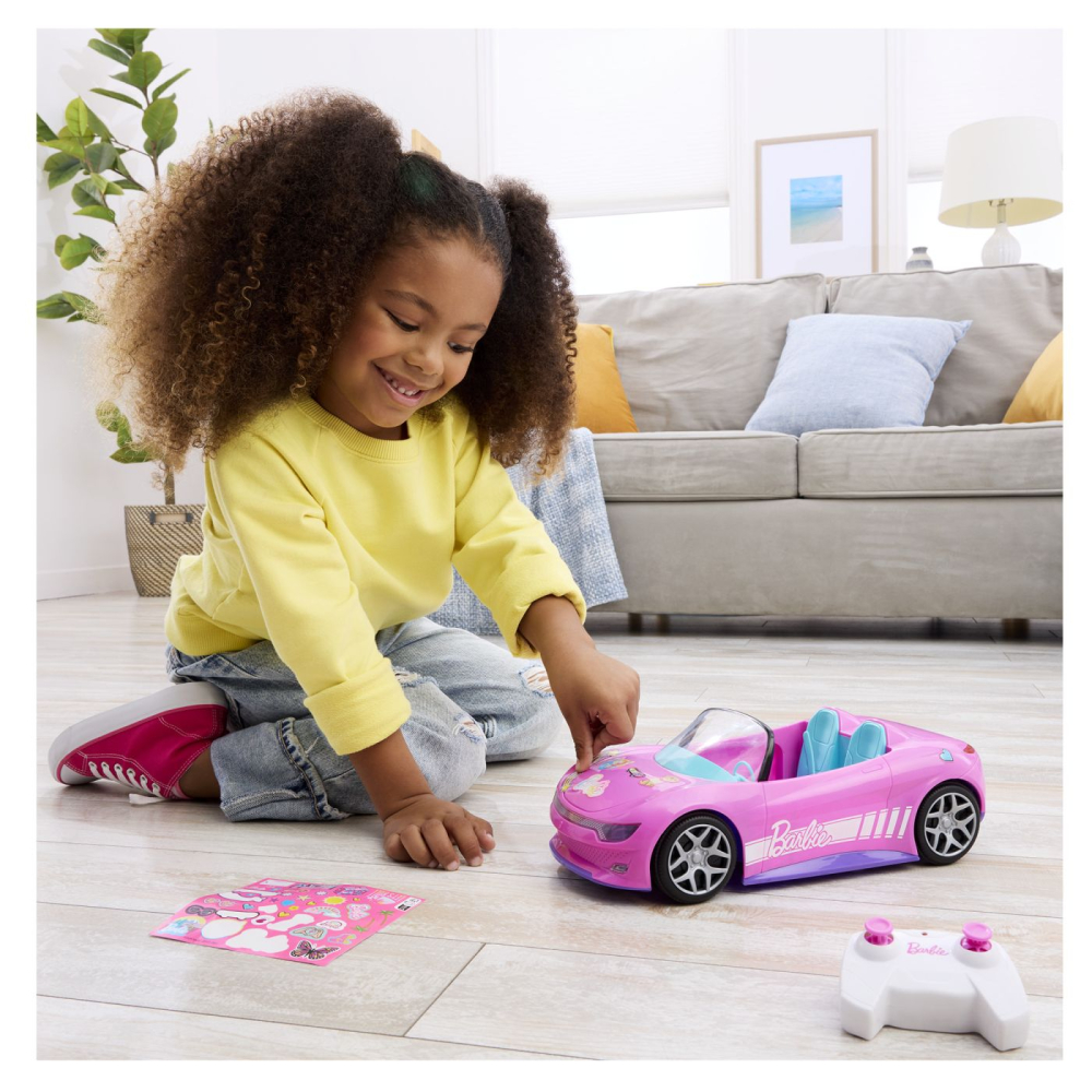 BARBIE HOT WHEELS RC MASINUTA CU TELECOMANDA CONVERTIBILA [5]