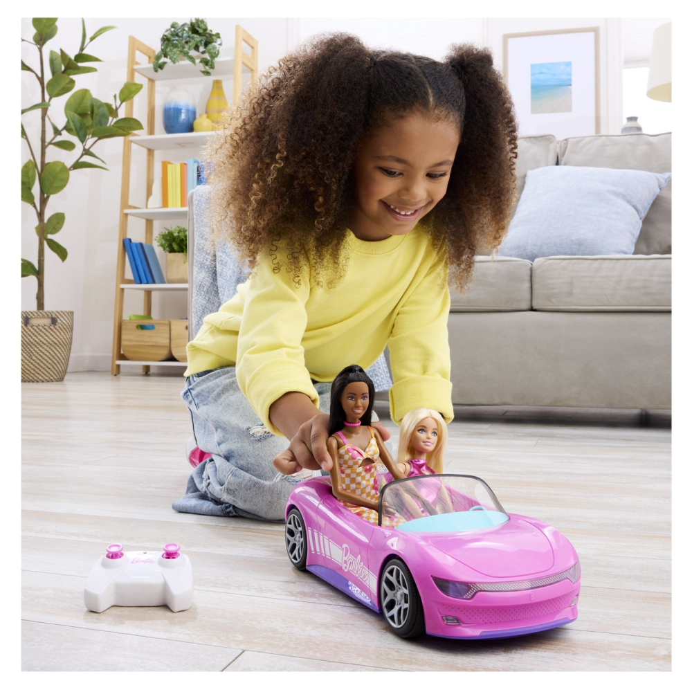 BARBIE HOT WHEELS RC MASINUTA CU TELECOMANDA CONVERTIBILA [6]