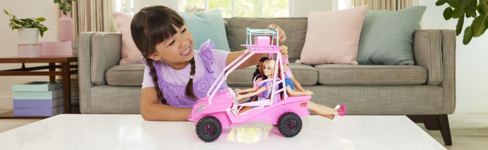 BARBIE MYSTERIES DETECTIVI PE PLAJA MASINUTA BUGGY SI ACCESORII [4]