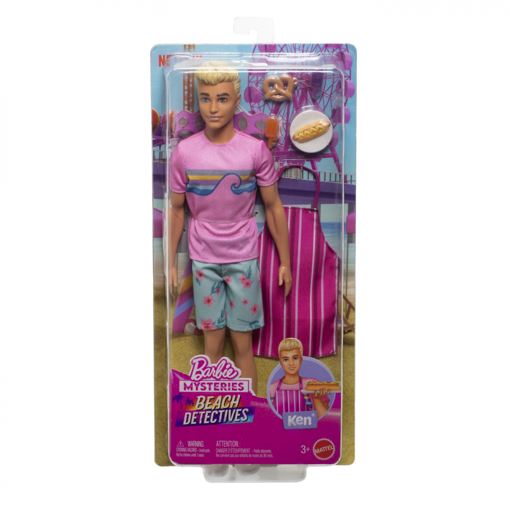 BARBIE MYSTERIES DETECTIVI PE PLAJA PAPUSA KEN CU ACCESORII