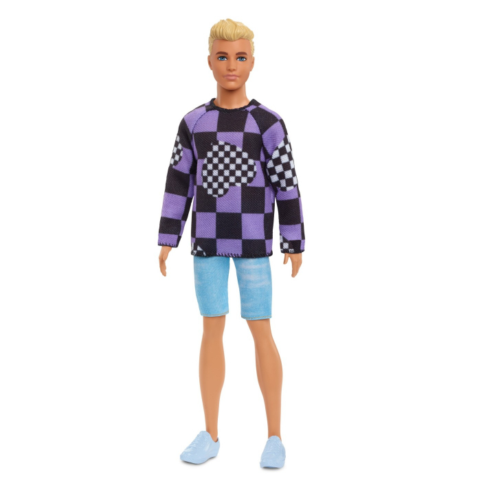 Barbie Papusa Baiat Fashionistas Blond cu Bluza Geometrică  [5]