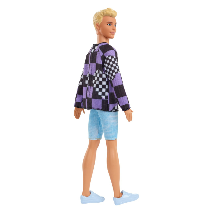 Barbie Papusa Baiat Fashionistas Blond cu Bluza Geometrică  [8]