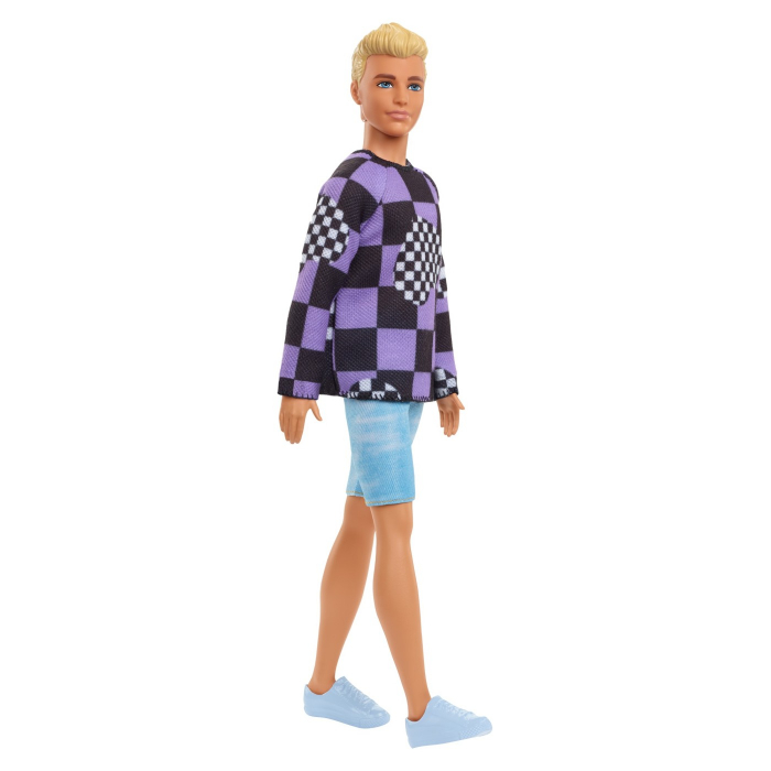 Barbie Papusa Baiat Fashionistas Blond cu Bluza Geometrică  [6]