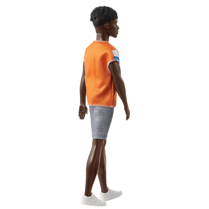 Barbie Papușă Băiat Fashionistas Brunet cu Tricou Portocaliu  [9]