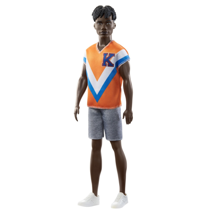 Barbie Papușă Băiat Fashionistas Brunet cu Tricou Portocaliu  [2]