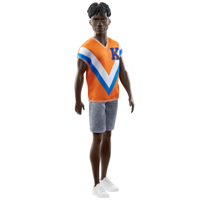 Barbie Papușă Băiat Fashionistas Brunet cu Tricou Portocaliu  [5]