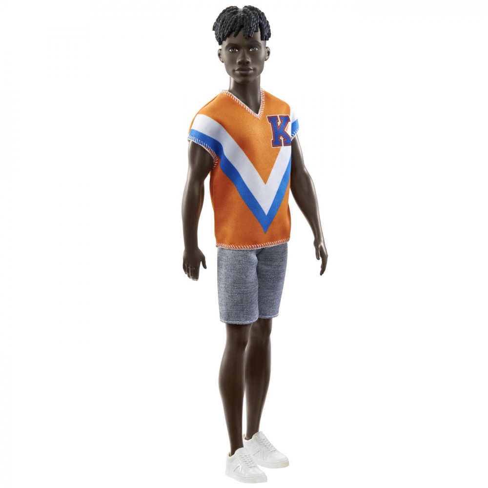 Barbie Papusa Baiat Fashionistas Brunet Cu Tricou Portocaliu [2]