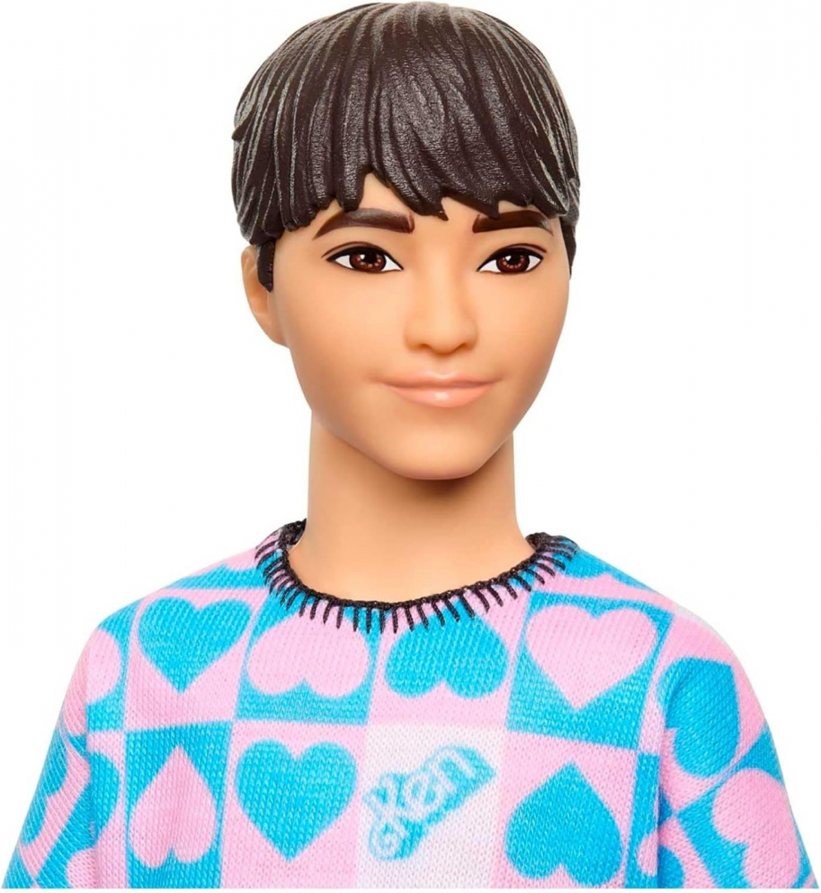 BARBIE PAPUSA BAIAT FASHIONISTAS CU BLUZA CU INIMIOARE [3]