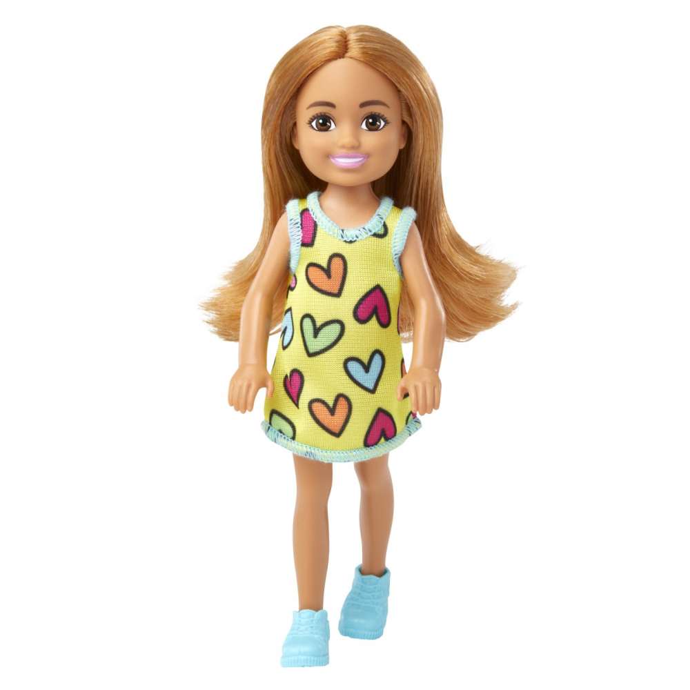 Barbie Papusa Chelsea Blonda Cu Rochita Galbena Cu Inimioare [2]