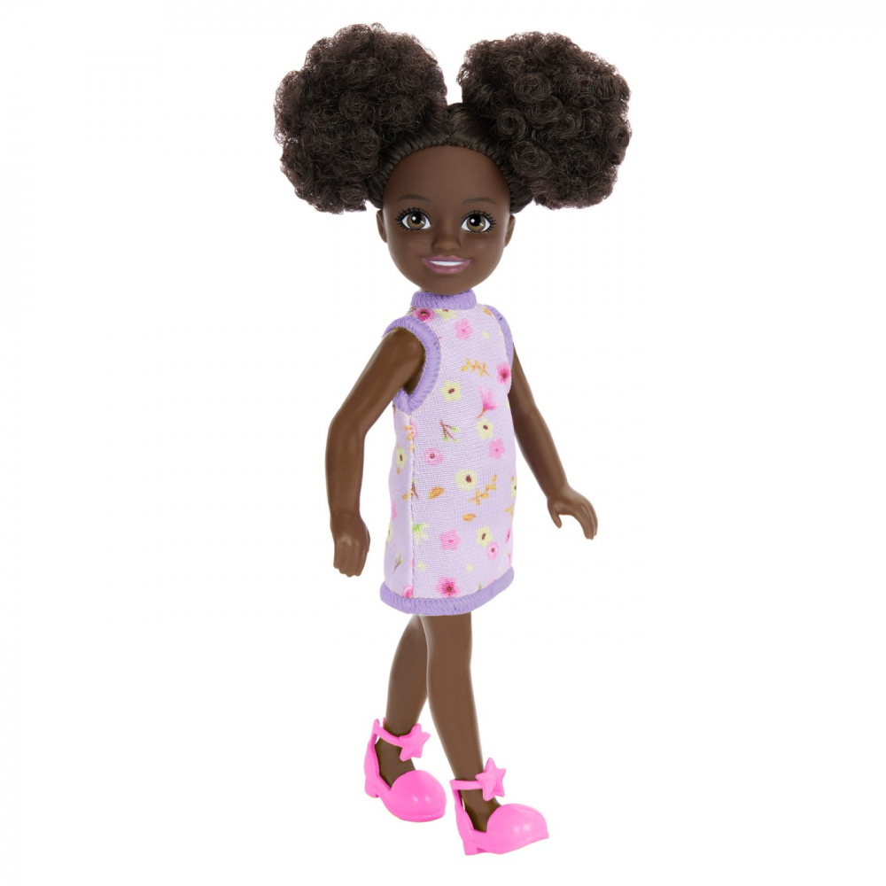BARBIE PAPUSA CHELSEA CREOLA CU PAR AFRO SI ROCHITA MOV [4]