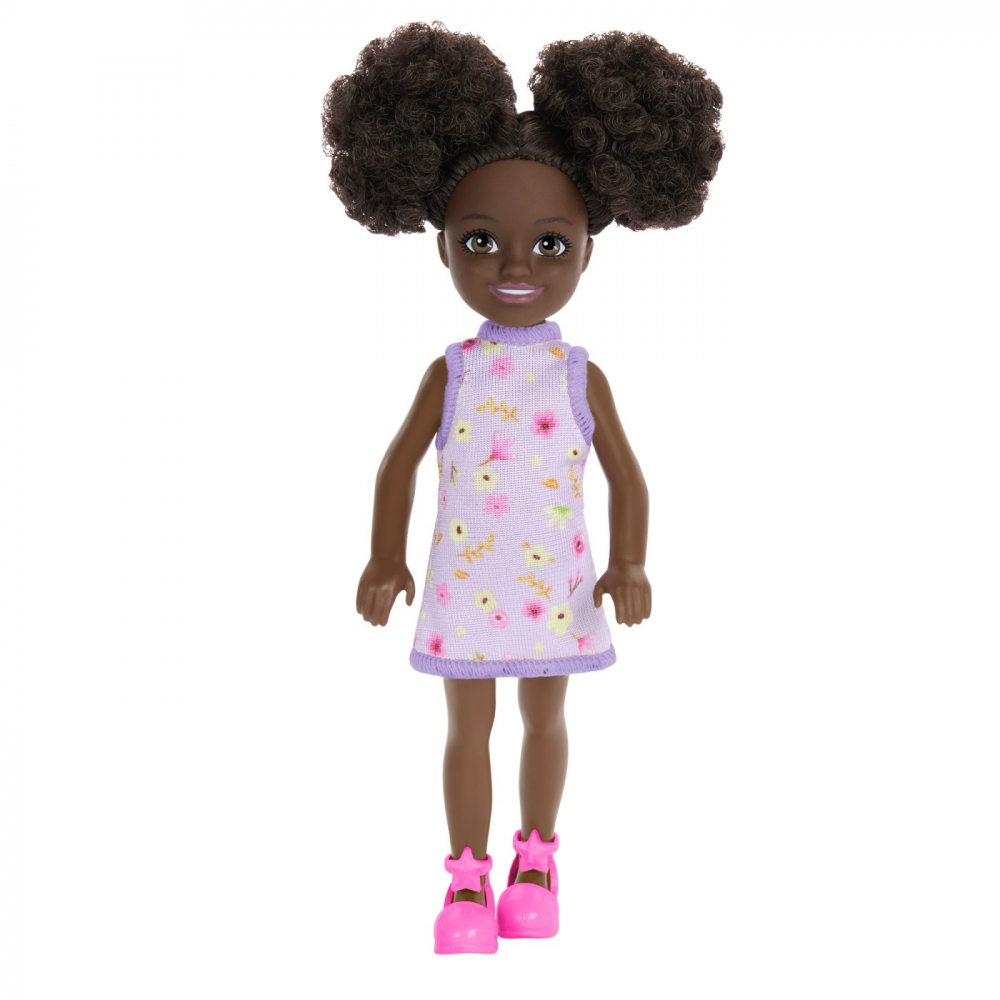 BARBIE PAPUSA CHELSEA CREOLA CU PAR AFRO SI ROCHITA MOV [3]