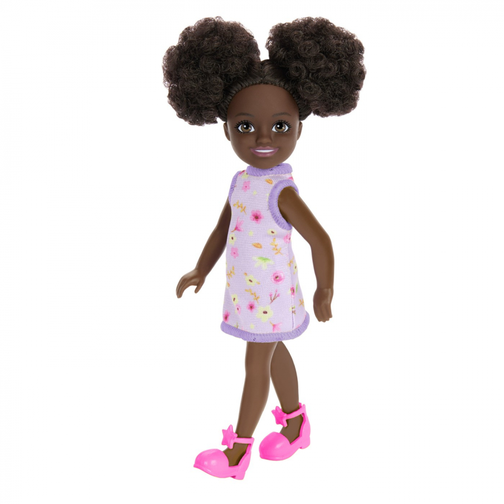 BARBIE PAPUSA CHELSEA CREOLA CU PAR AFRO SI ROCHITA MOV [5]