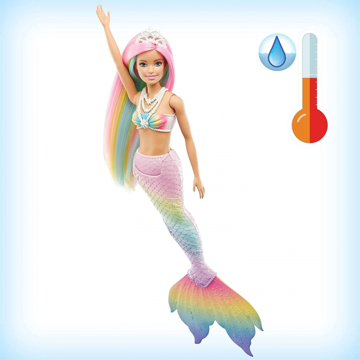 Barbie Papusa Dreamtopia Sirena Își Schimbă Culoarea  [3]