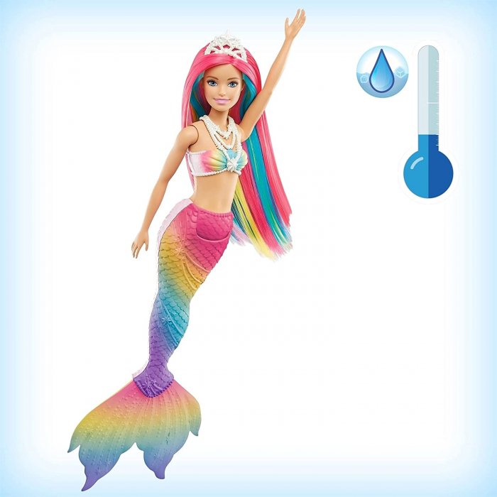 Barbie Papusa Dreamtopia Sirena Își Schimbă Culoarea  [4]