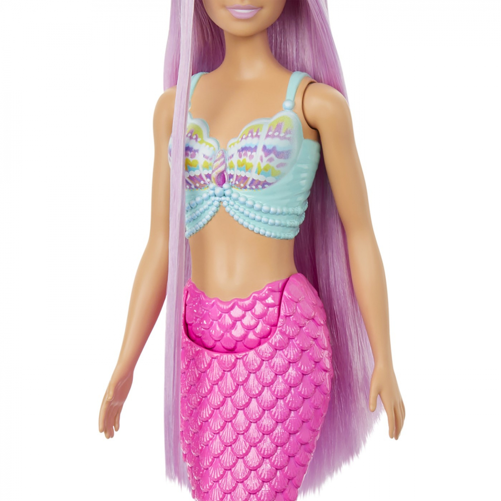 BARBIE PAPUSA SIRENA CU PAR MOV SI COADA ROZ [4]