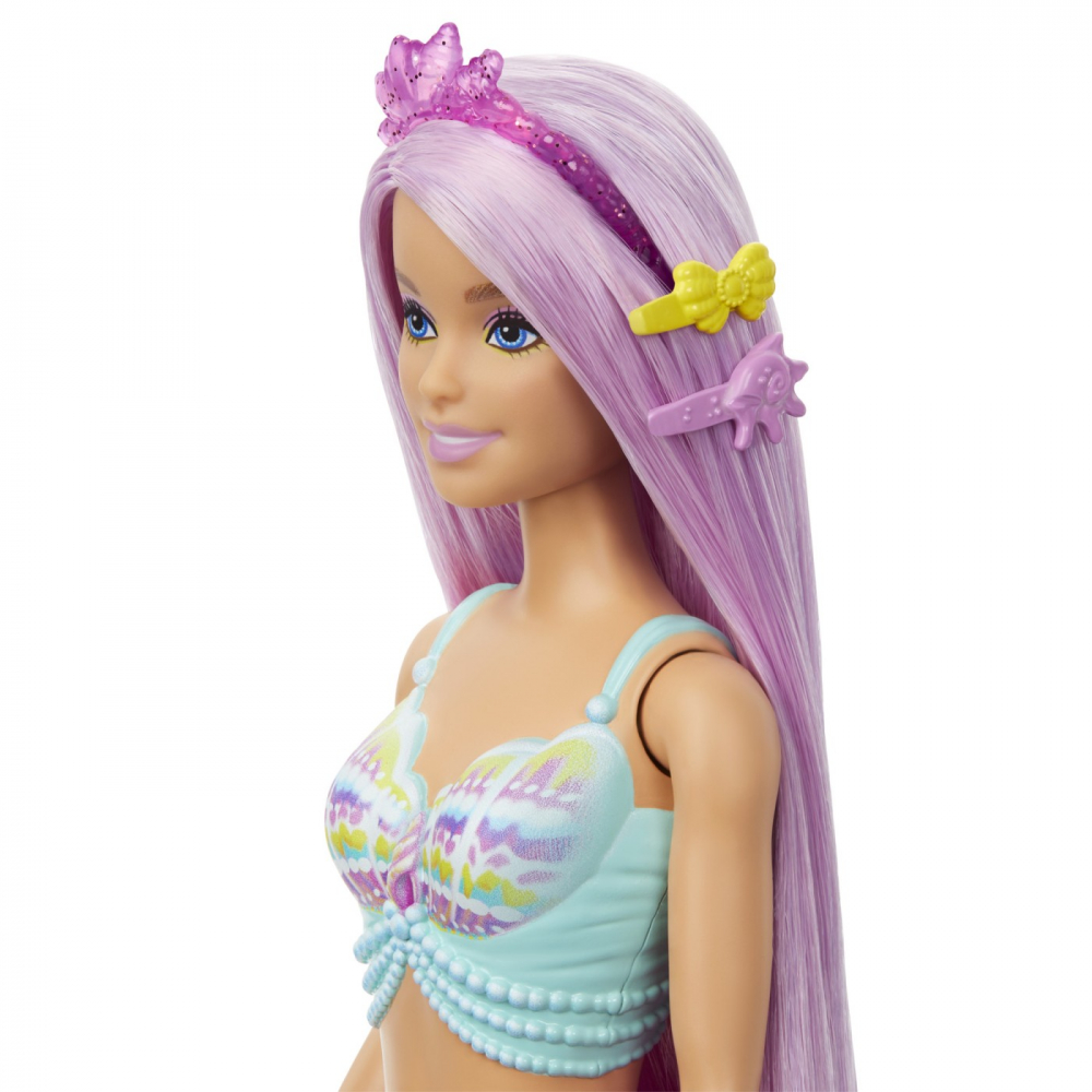 BARBIE PAPUSA SIRENA CU PAR MOV SI COADA ROZ [3]