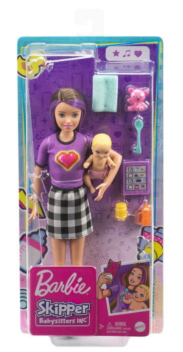 Barbie Papusa Skipper Babysitter satena
