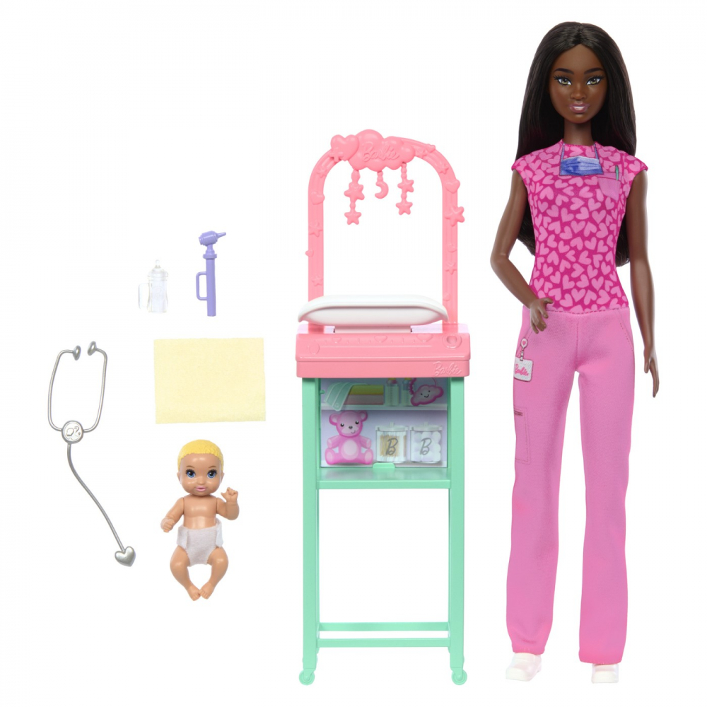 BARBIE SET DE JOACA PAPUSA BARBIE BRUNETA FACE CARIERA PEDIATRU [5]