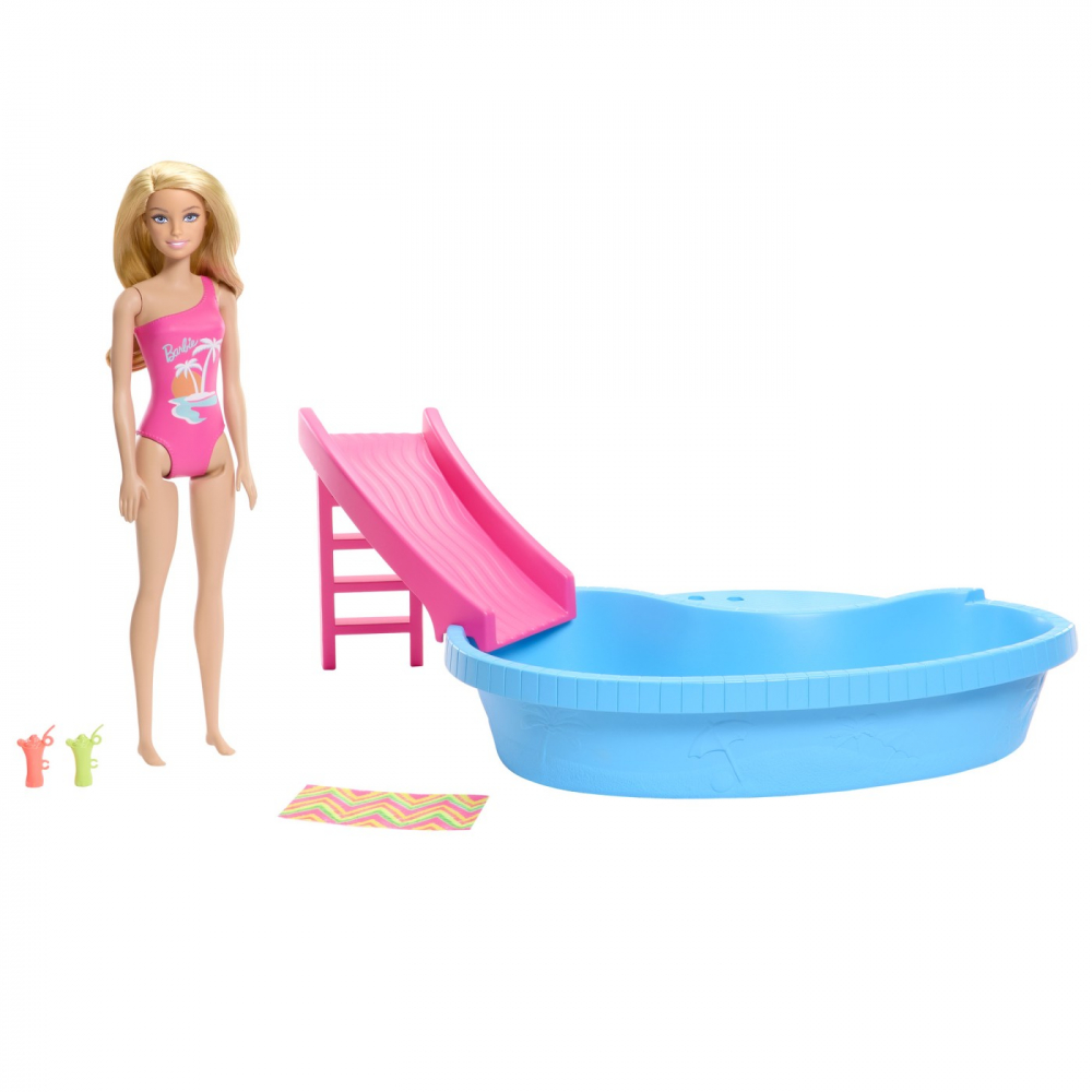 Barbie Set Papusa Barbie Blonda Si Piscina [5]