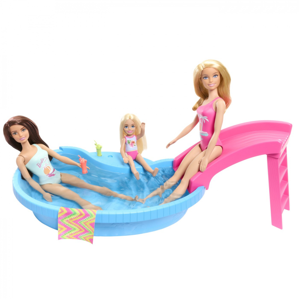 Barbie Set Papusa Barbie Blonda Si Piscina [4]