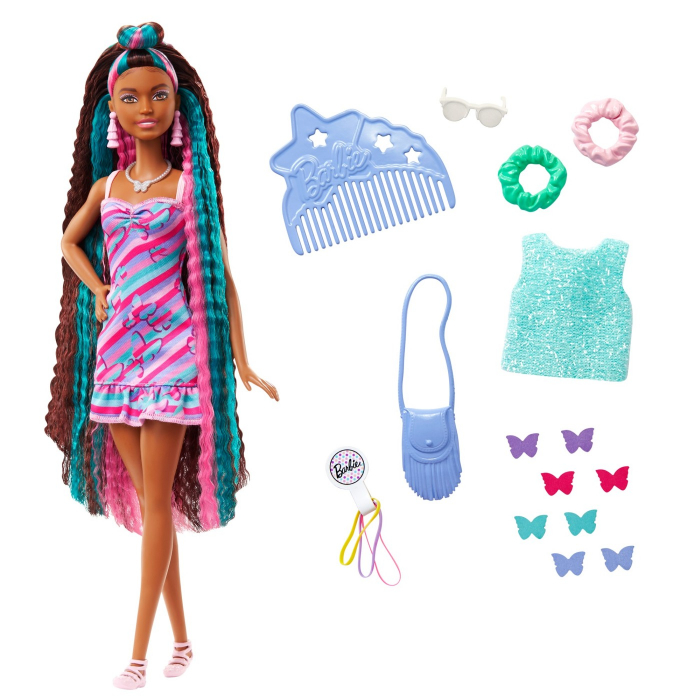 Barbie Totally Hair Papusa Barbie Curcubeu  [2]