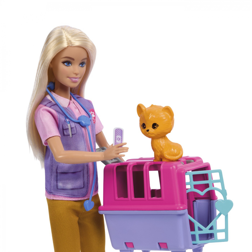 BARBIE YOU CAN BE SET PAPUSA CU DOUA ANIMALUTE DIN JUNGLA [6]