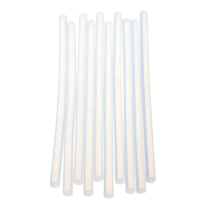 Baton silicon,lipire la cald,11mmx20cm,10 bucati/set,alb transparent [1]