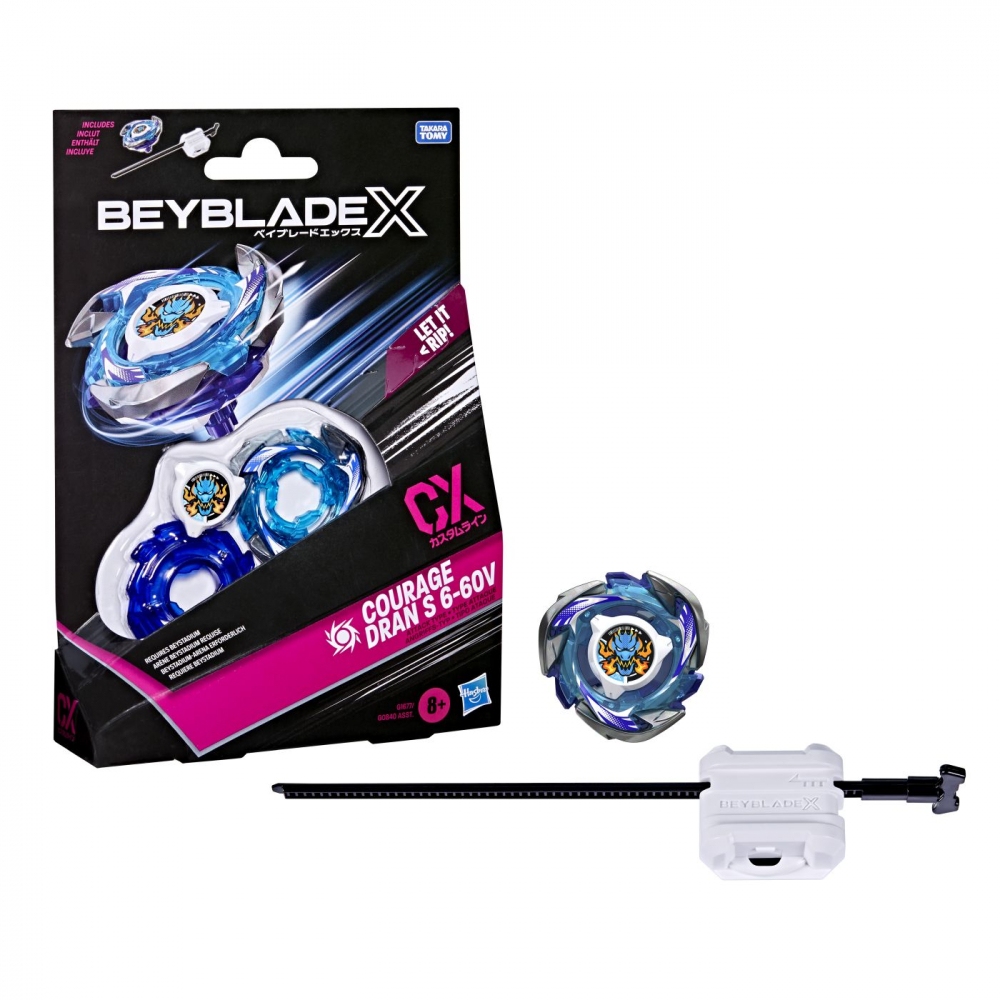 BEYBLADE X LET IT RIP SET LANSATOR SI ROATA COURAGE DRAN S 6-60V [4]