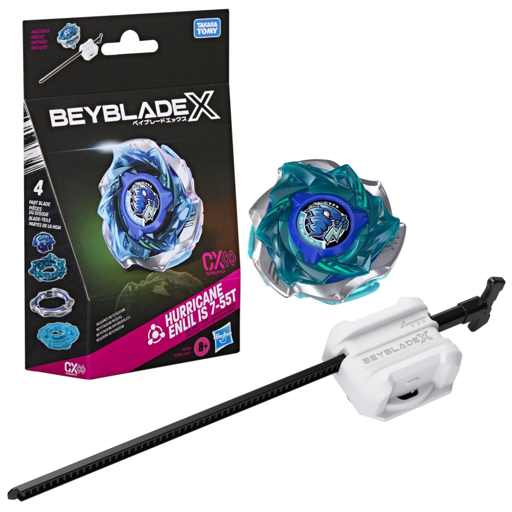 BEYBLADE X LET IT RIP SET LANSATOR SI ROATA HURRICANE ENLIL IS 7-55T [5]