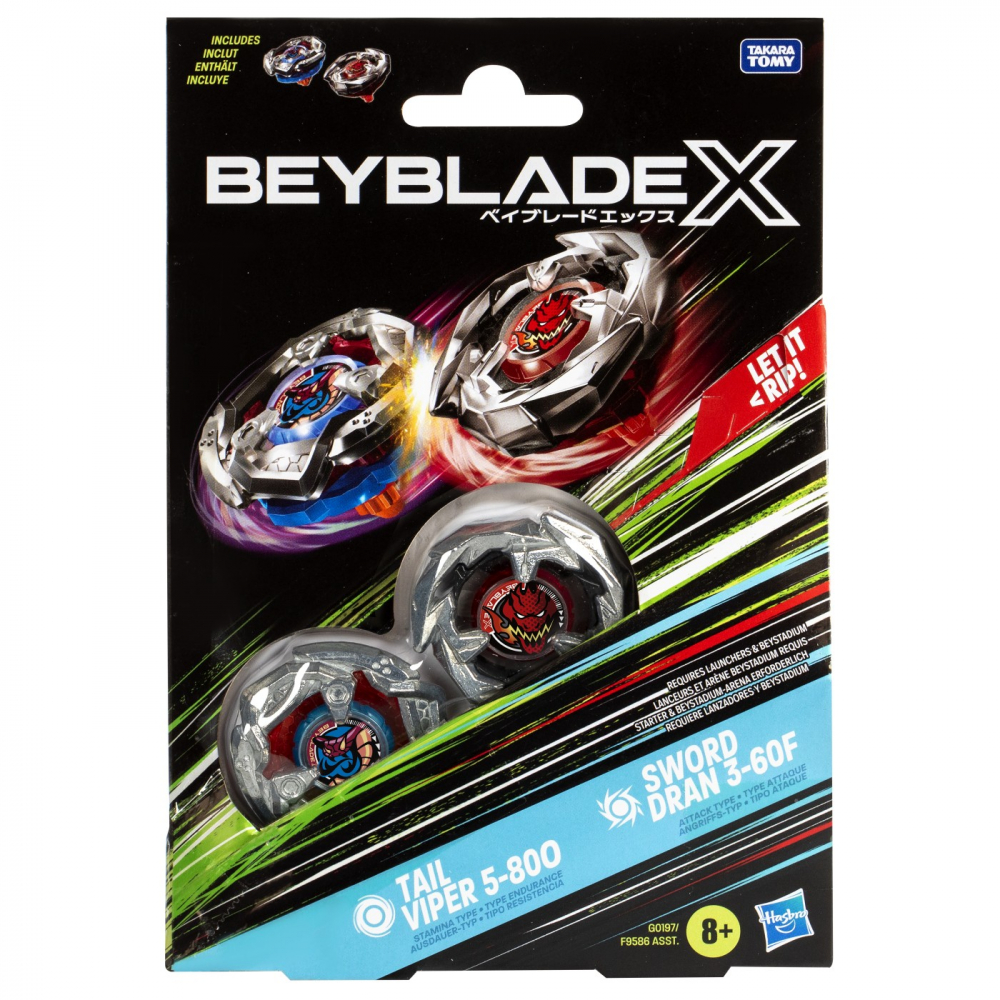 BEYBLADE X PACHET DUO TAIL VIPER 5-800 SI SWORD DRAN 3-60F [1]