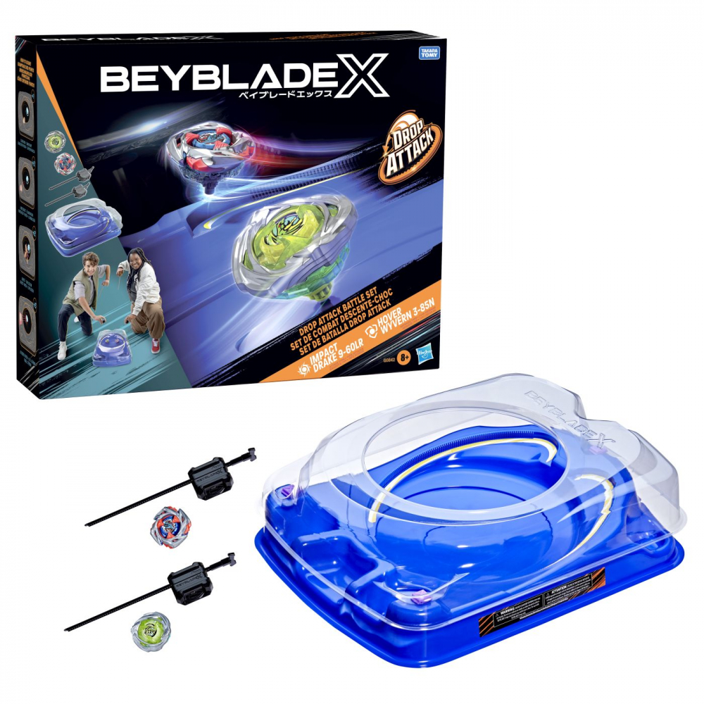 BEYBLADE X SET DE LUPTA DROP ATACK IMPACT DRAKE 9-60LR SI HOVER WYVERN 3-85N [9]