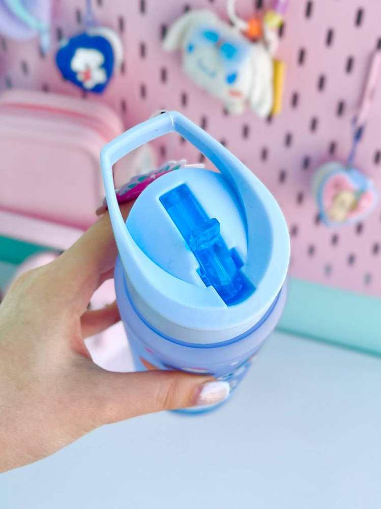 Bidon de apa pentru copii, model astronaut, albastru,plastic,500 ml [3]
