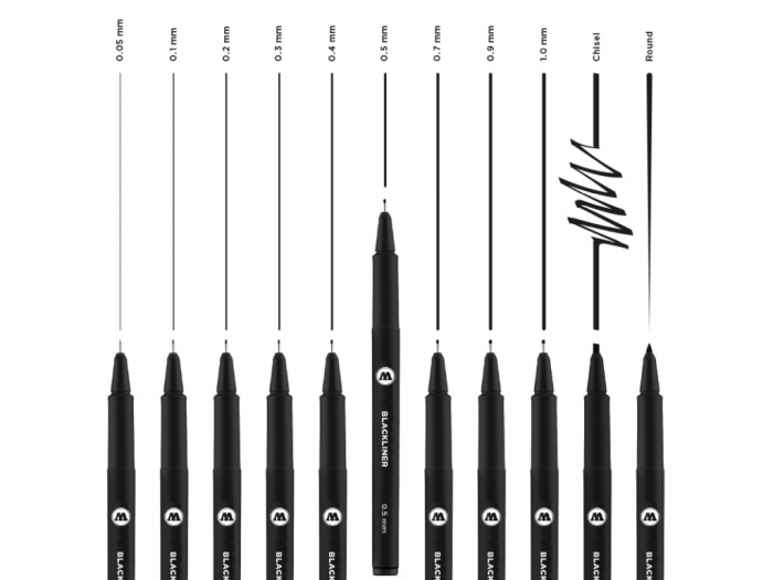 Blackliner 0.3MM,CHISEL,ROUND [5]