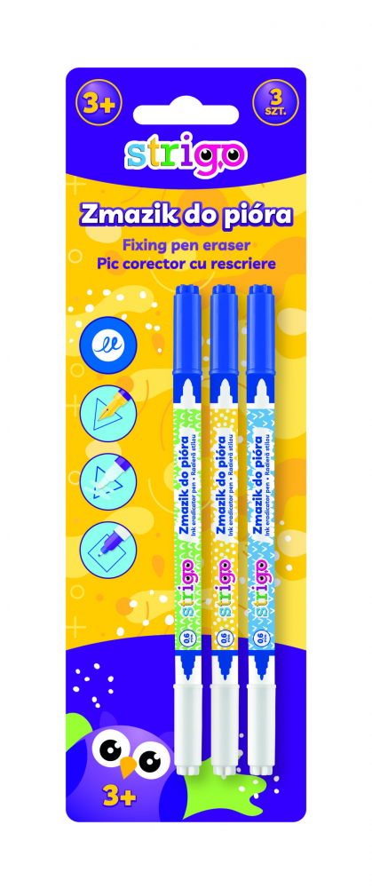Blister 3 corectoare Strigo Pic, pentru cerneală, cu rescriere [1]
