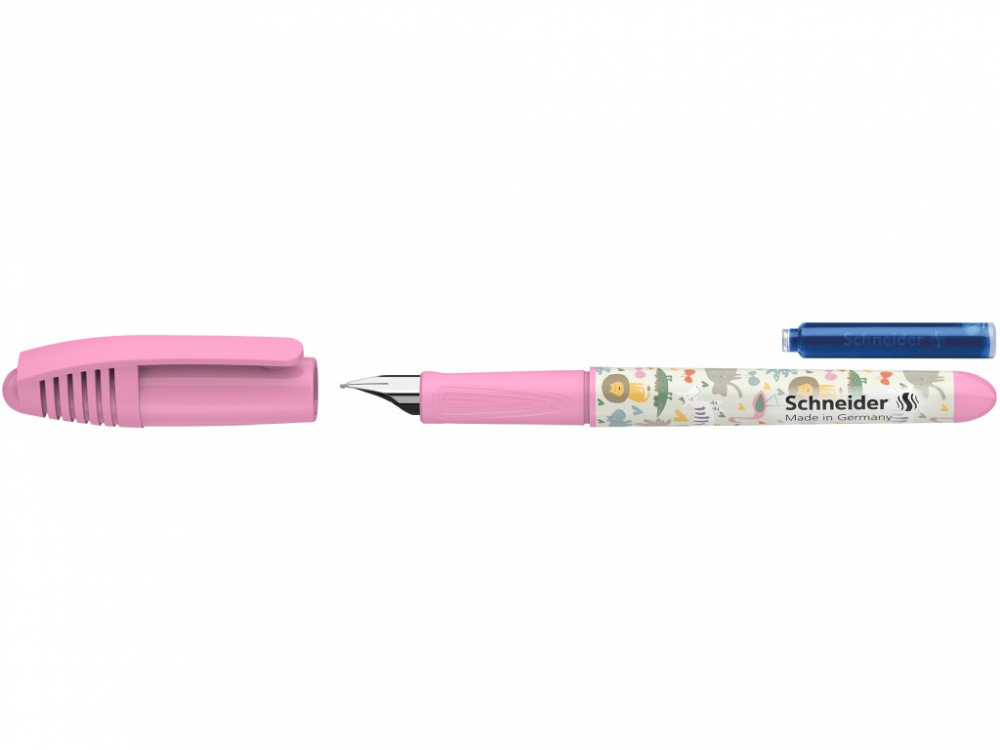 Blister stilou + rezerva cerneala pentru incepatori, model Schneider Zippi Roz [2]