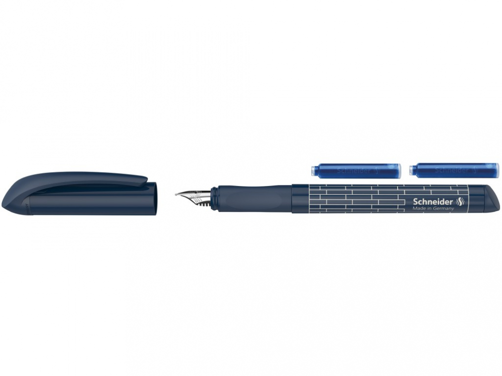 Blister Stilou Schneider Easy cu 2 patroane cerneala, albastru [2]