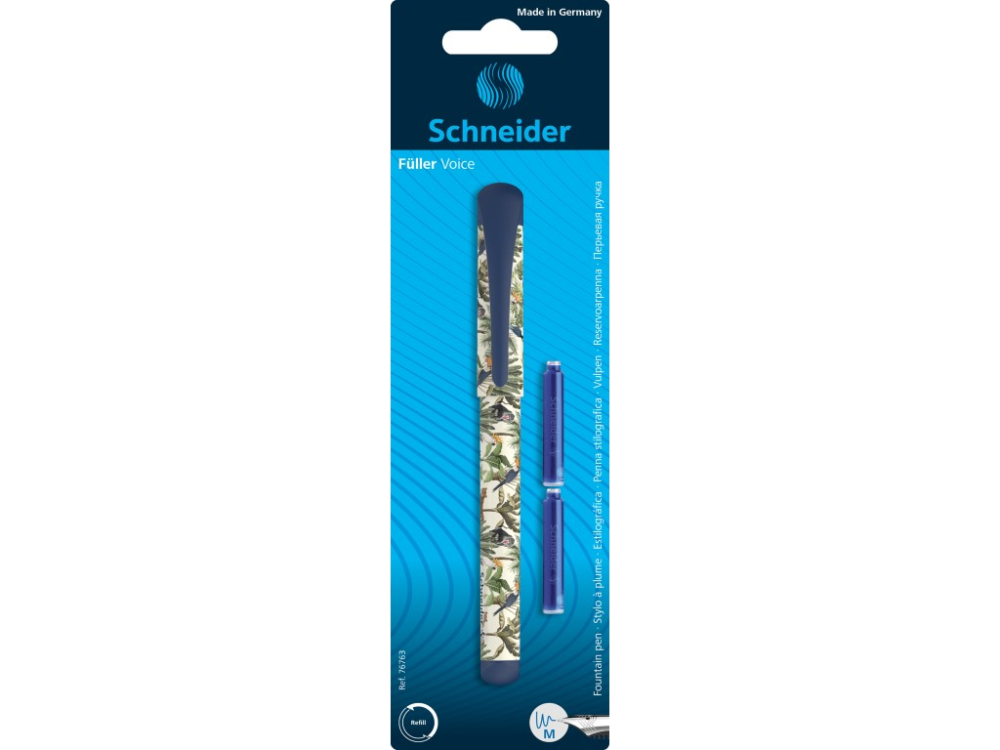 Blister Stilou si 2 rezerve cerneala Schneider Voice,manson ergonomic,penita M